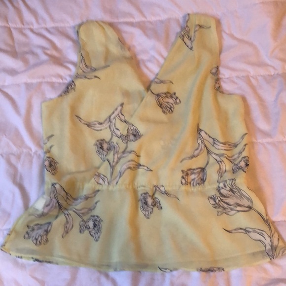 Banana Republic Sleeveless Top. Size medium. Light lime green pattern - Picture 2 of 7